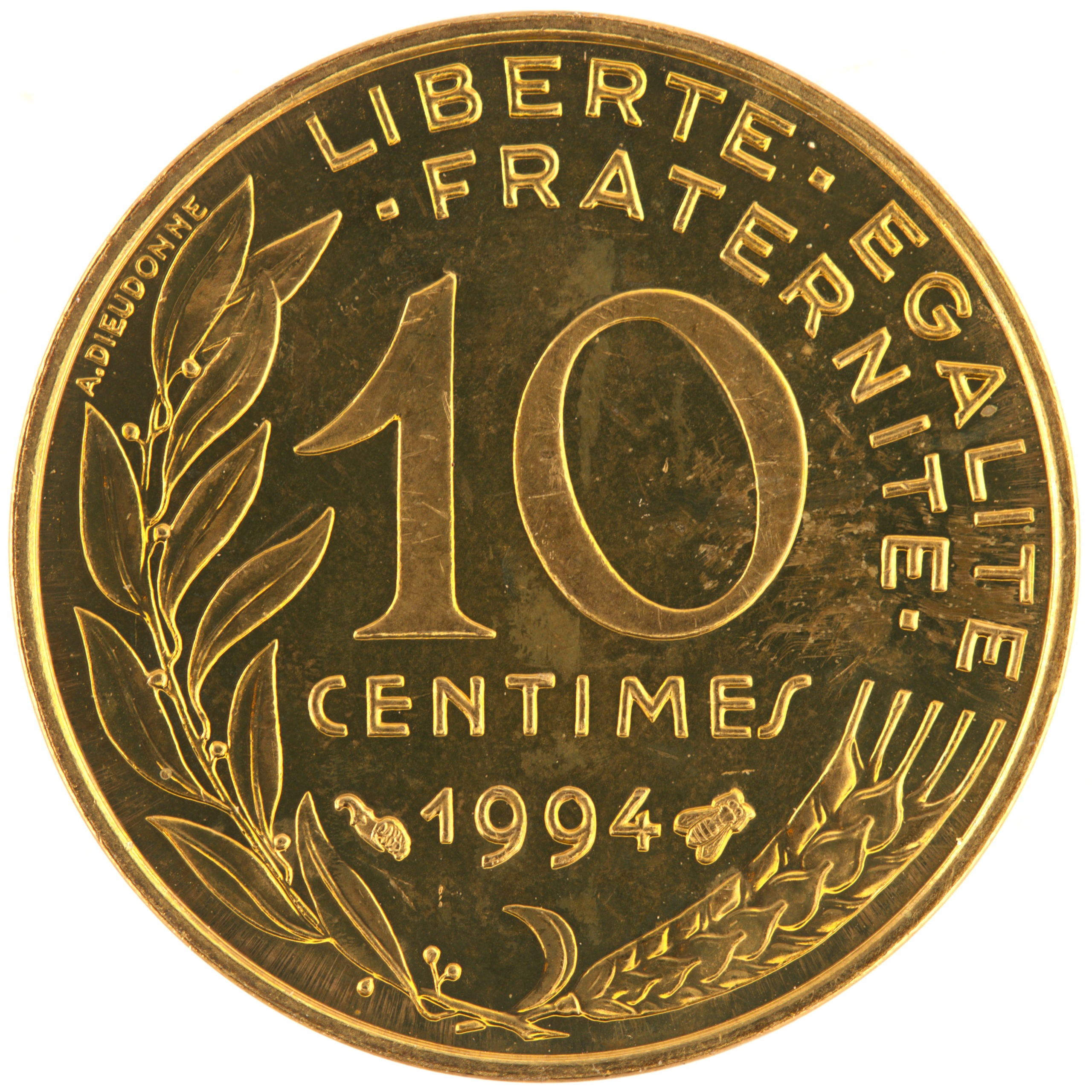 France - Pièce 10 Centimes 1994 bronze-aluminium - Marianne (abeille)