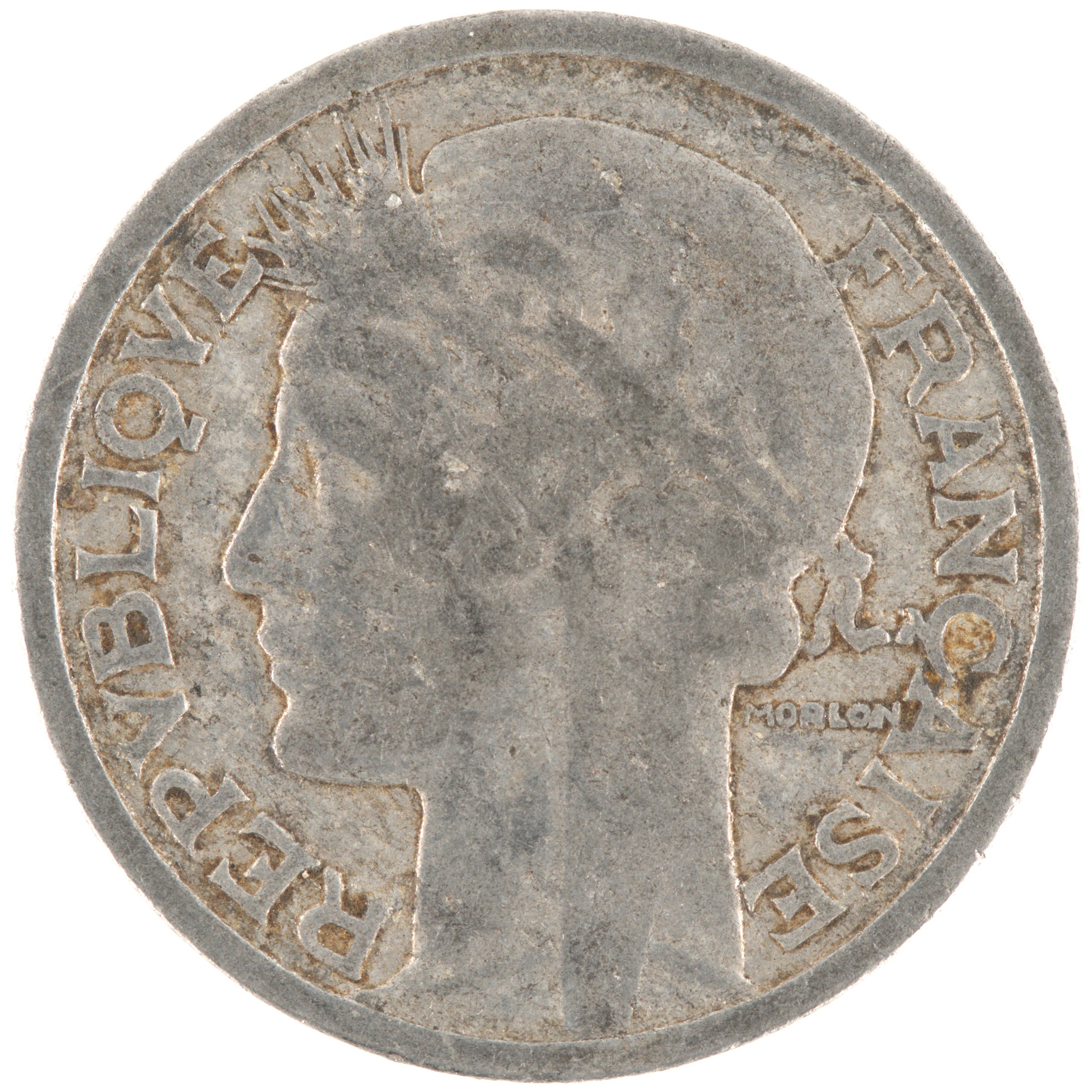 France - Pièce 2 Francs 1941 aluminium - Morlon – Image 2
