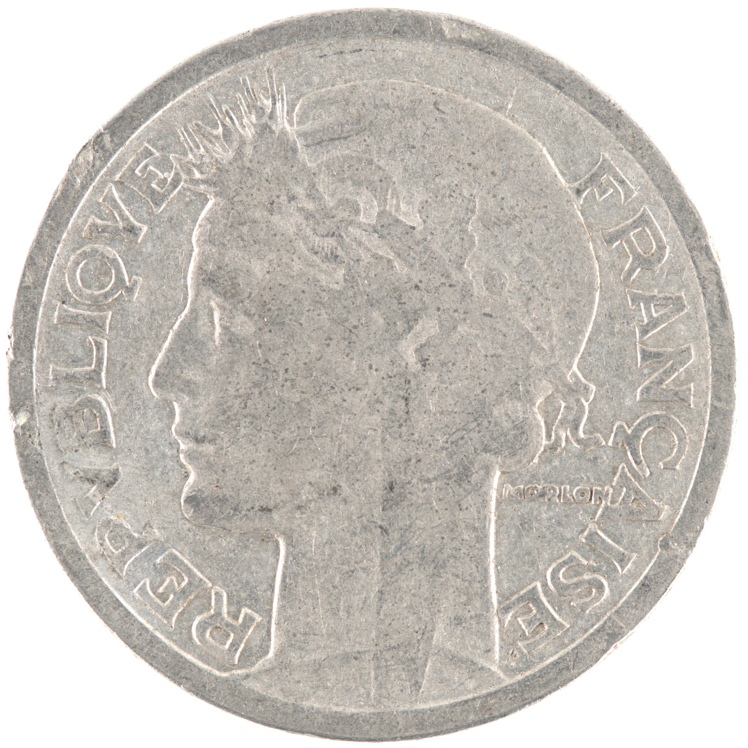 France - Pièce 2 Francs 1941 aluminium - Morlon – Image 2