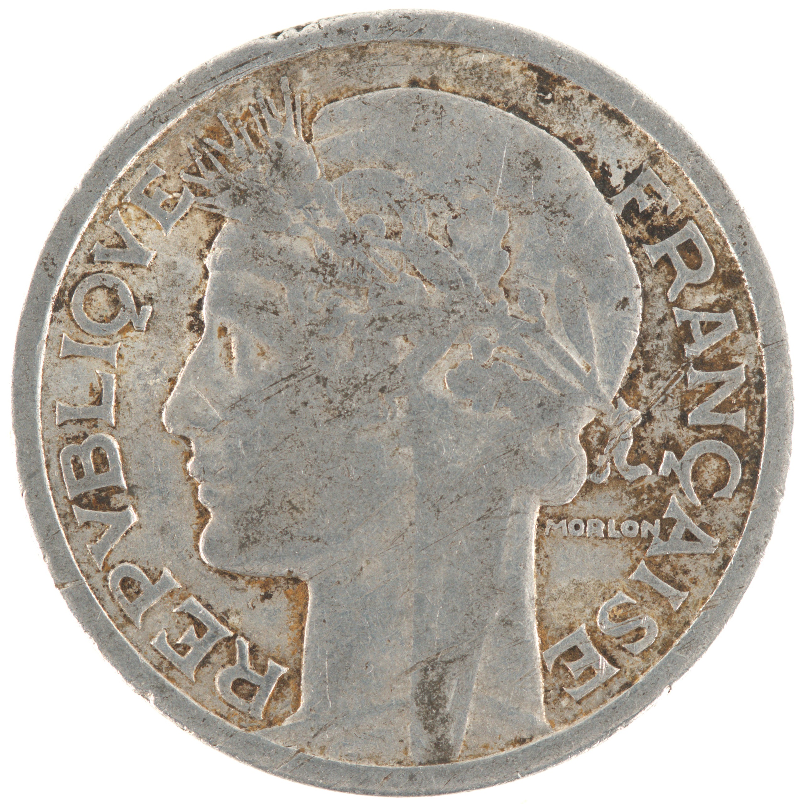 France - Pièce 2 Francs 1941 aluminium - Morlon – Image 2