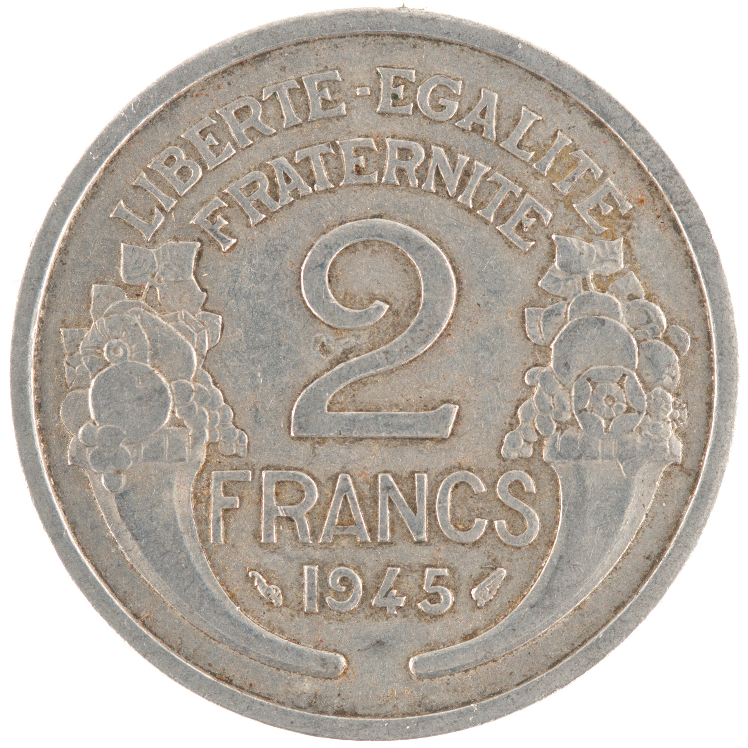 France - Pièce 2 Francs 1945 aluminium - Morlon
