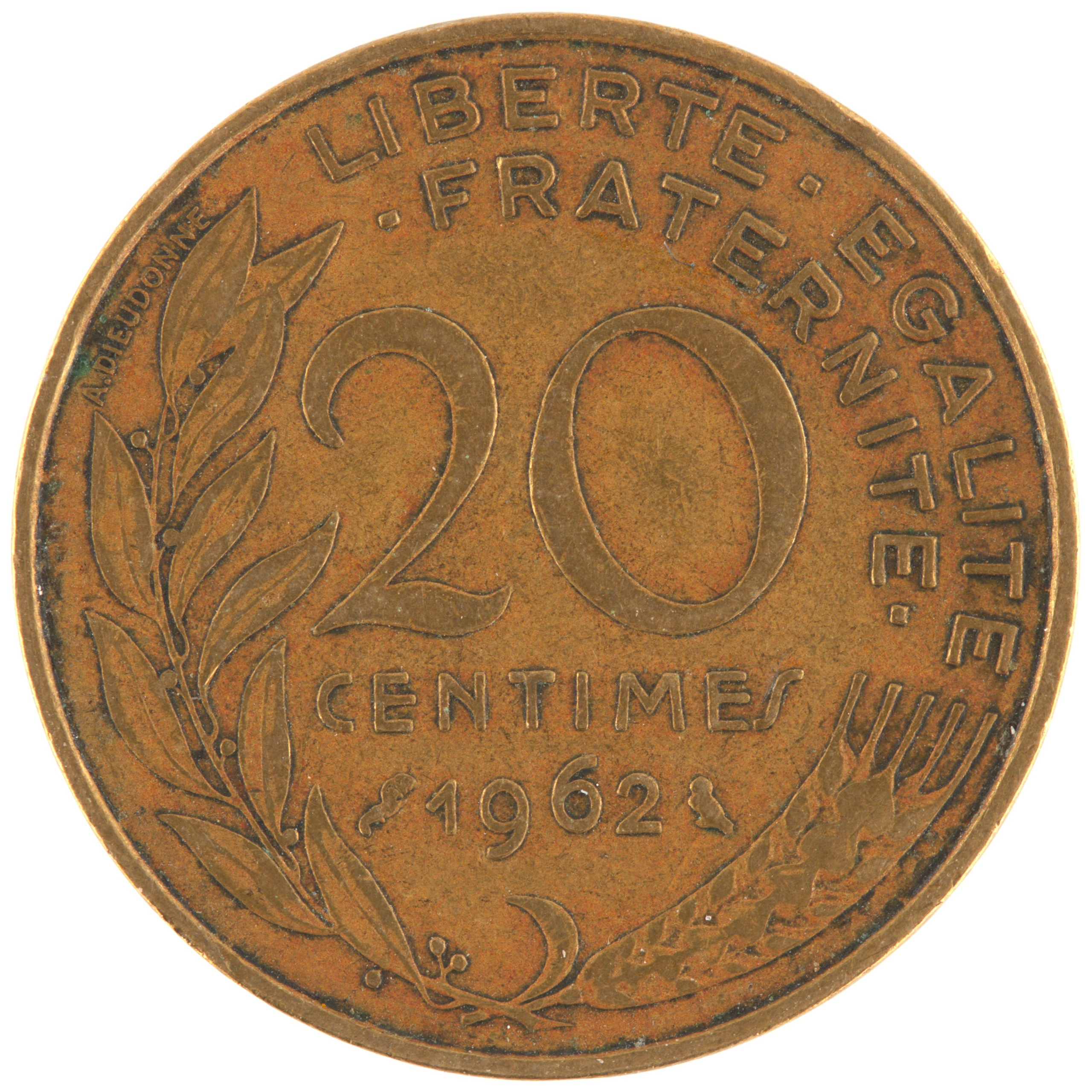 France - Pièce 20 Centimes 1962 bronze-aluminium - Marianne