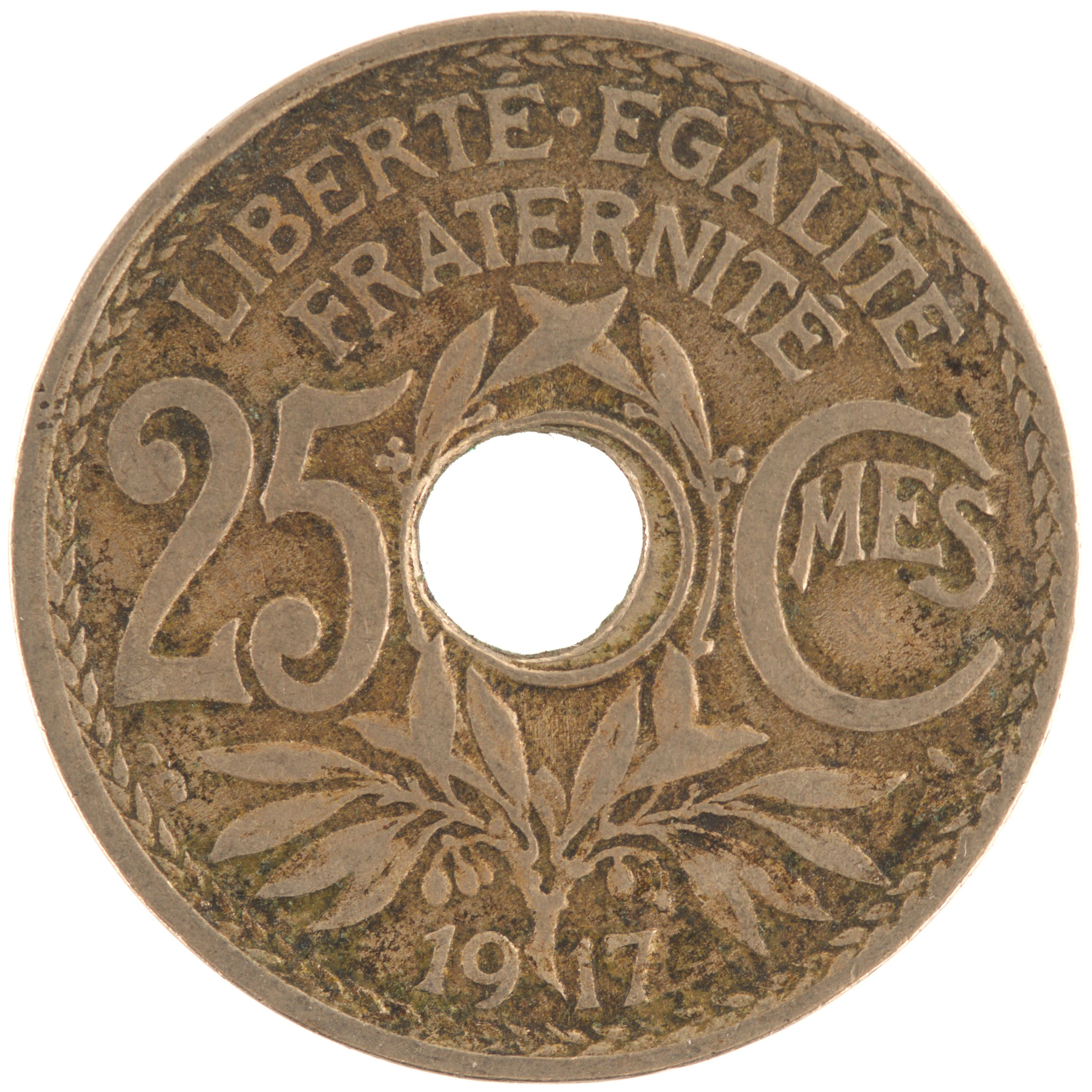 France - Pièce 25 Centimes 1917 cupro-nickel - Lindauer