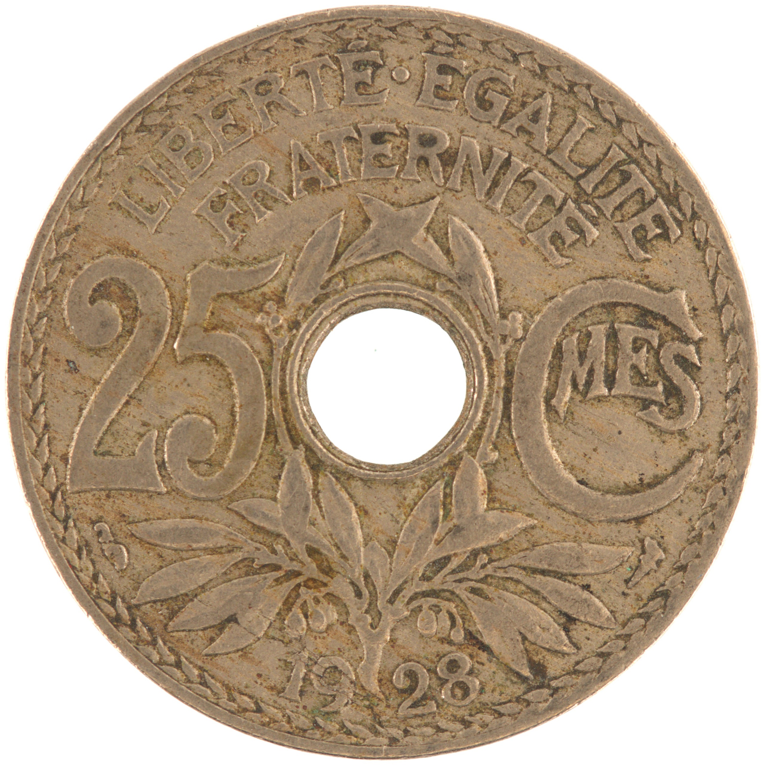 France - Pièce 25 Centimes 1928 cupro-nickel - Lindauer