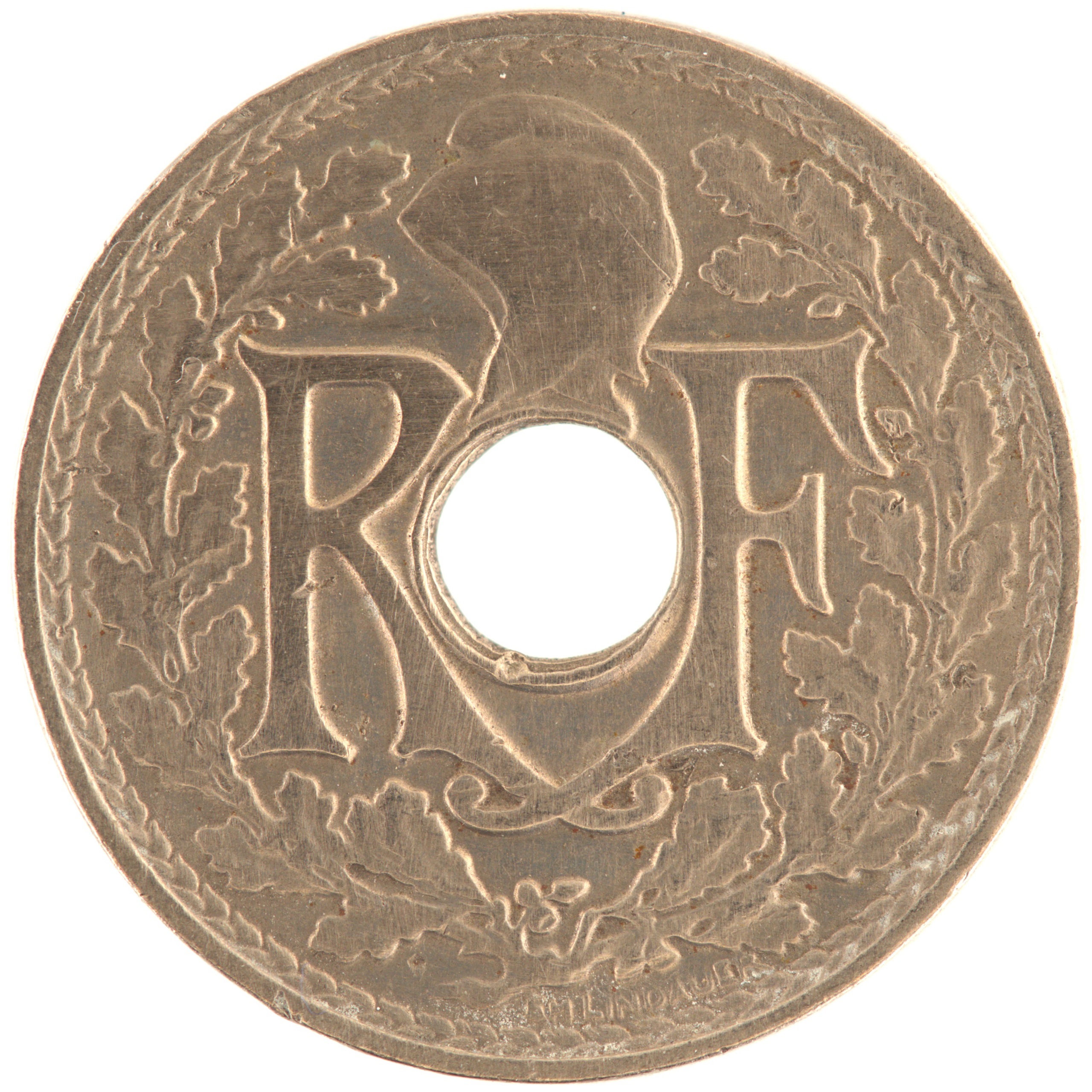 France - Pièce 5 Centimes 1922 cupro-nickel - Lindauer, petit module – Image 2