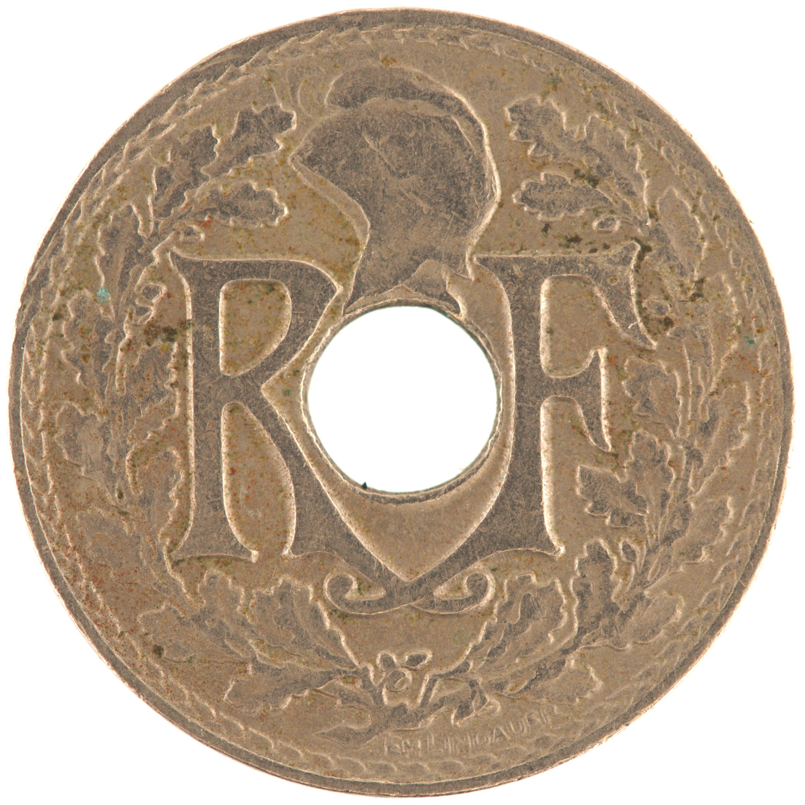France - Pièce 5 Centimes 1927 cupro-nickel - Lindauer, petit module – Image 2