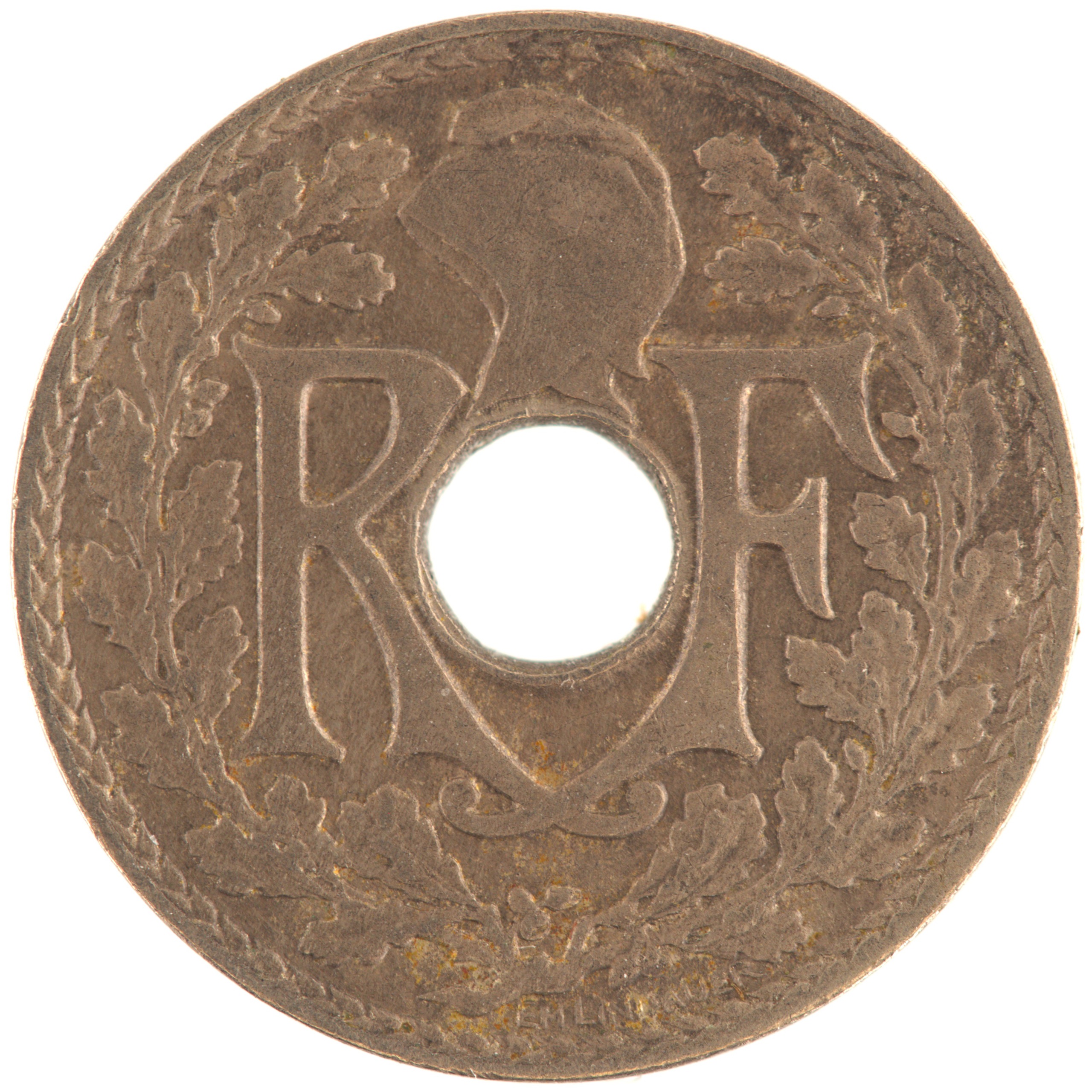 France - Pièce 5 Centimes 1935 cupro-nickel - Lindauer, petit module – Image 2