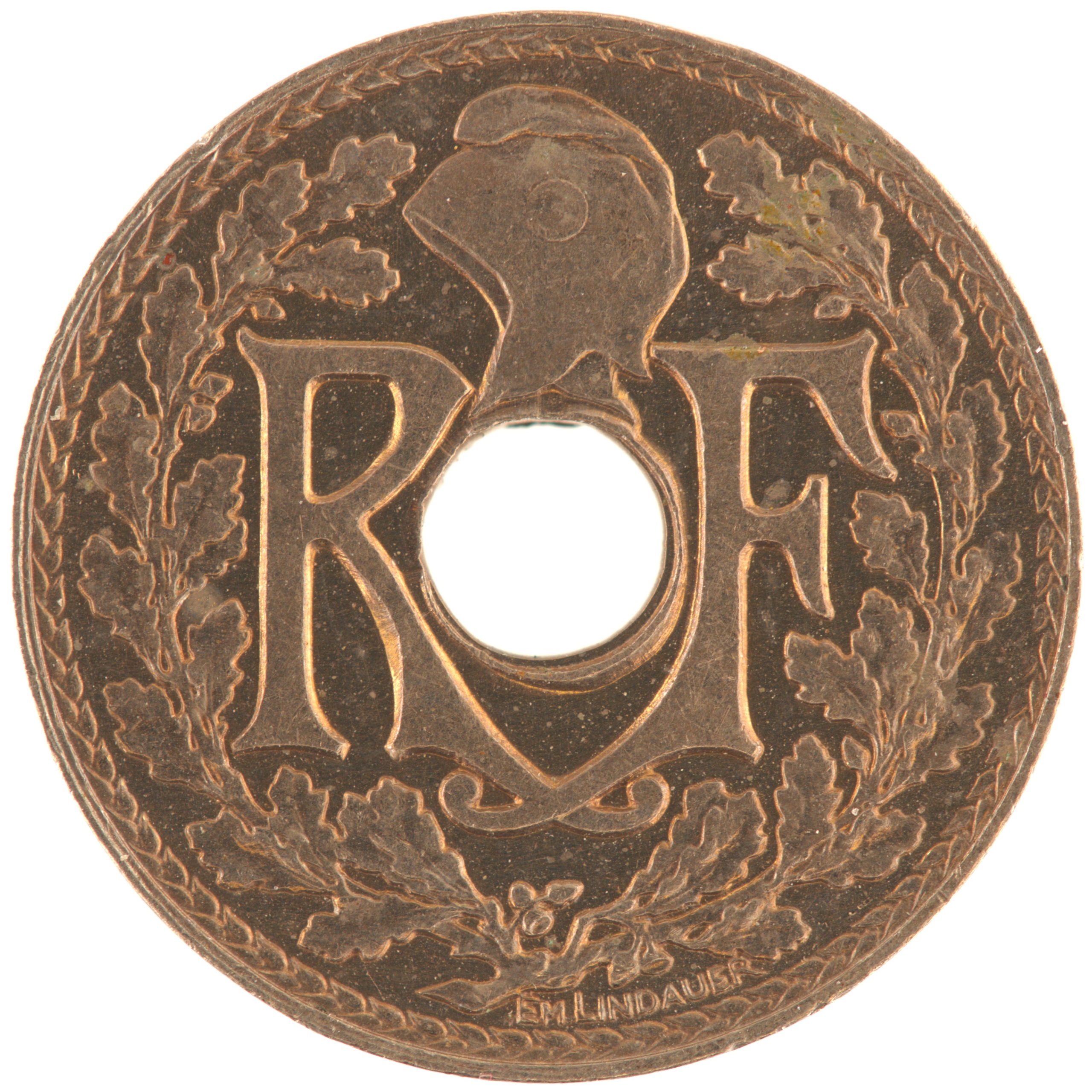 France - Pièce 5 Centimes 1936 cupro-nickel - Lindauer, petit module – Image 2