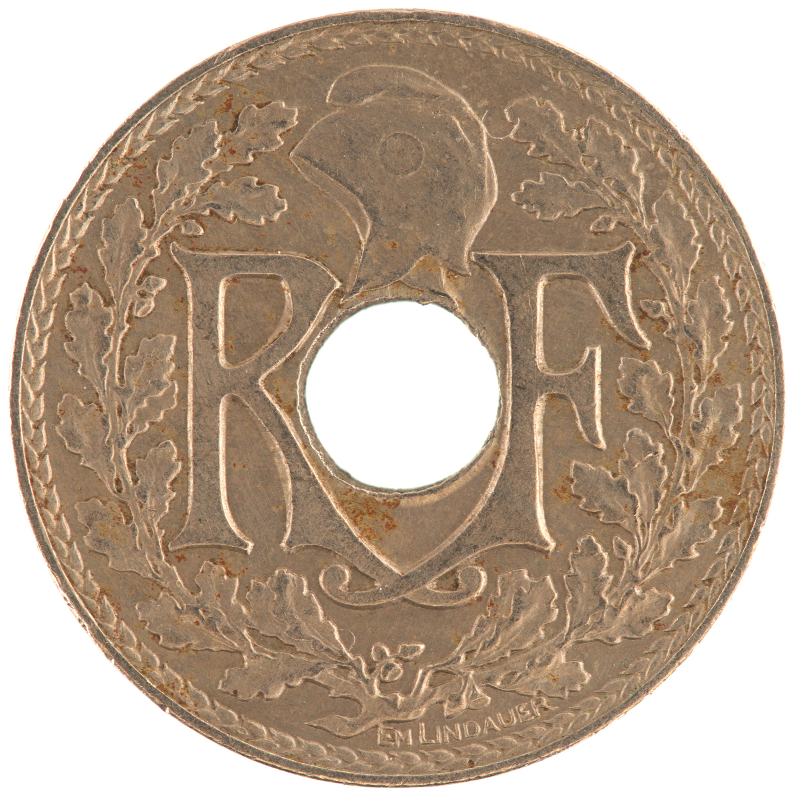 France - Pièce 5 Centimes 1936 cupro-nickel - Lindauer, petit module – Image 2