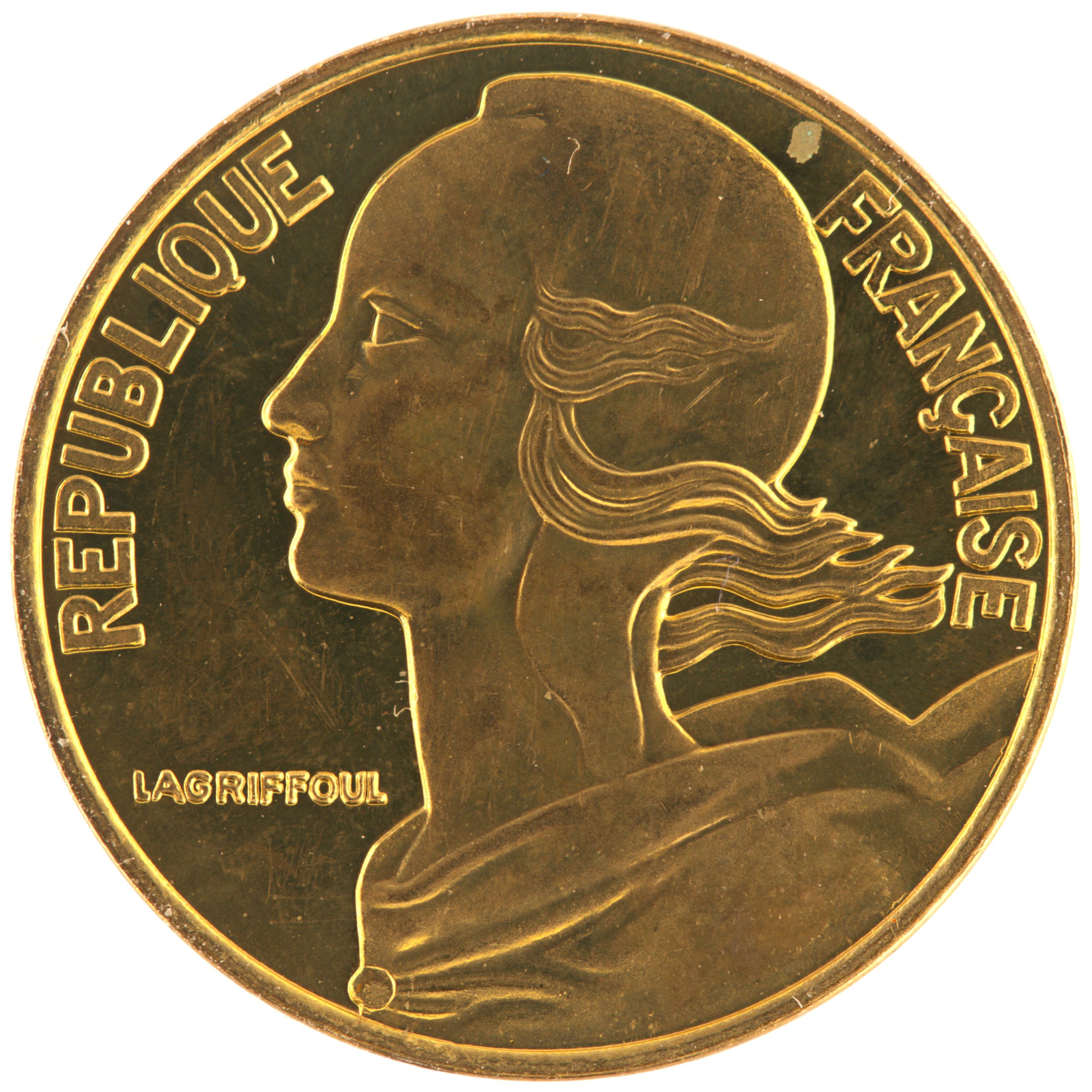 France - Pièce 5 Centimes 1994 bronze-aluminium - Marianne (abeille) – Image 2