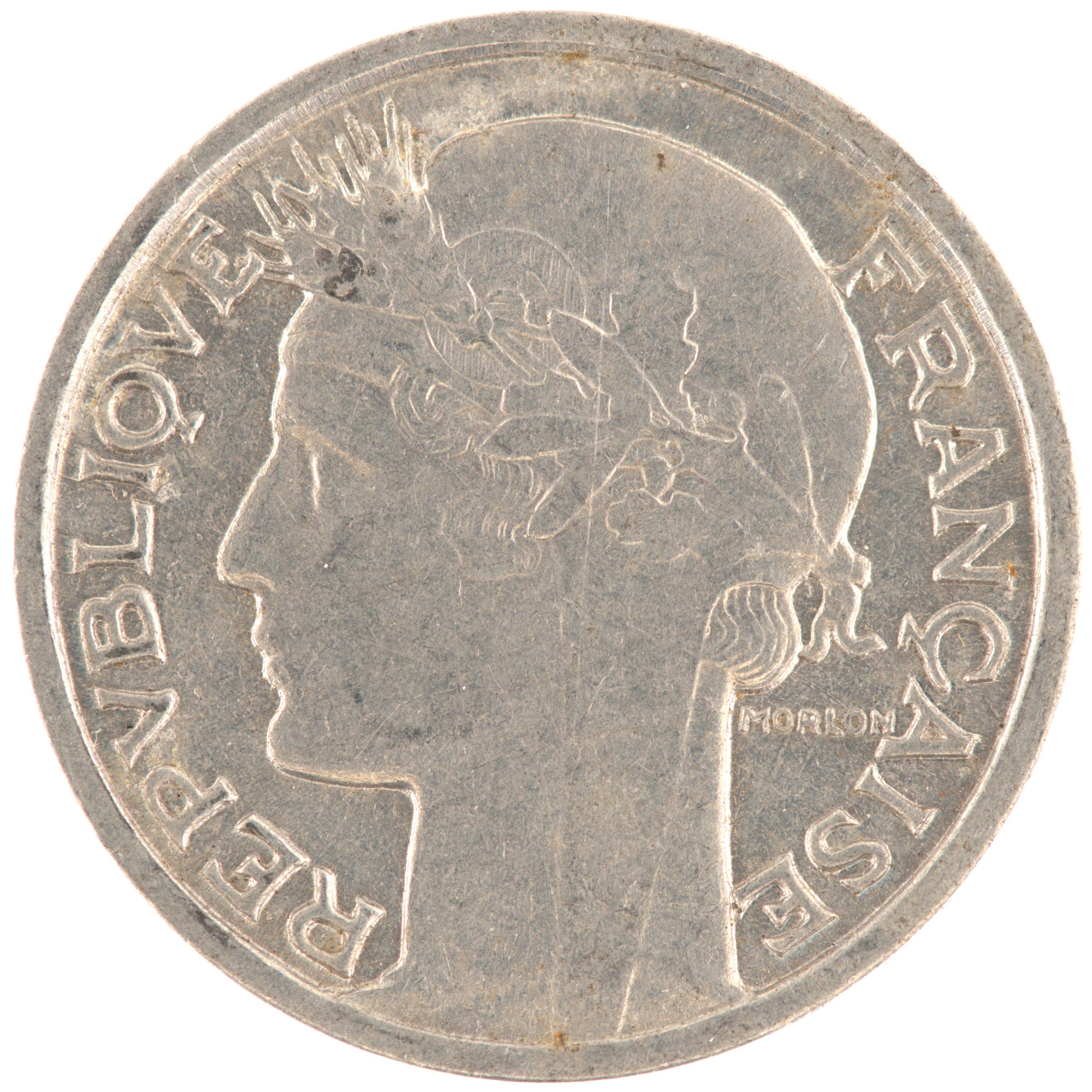 France - Pièce 50 Centimes 1947 aluminium - Morlon, légère – Image 2