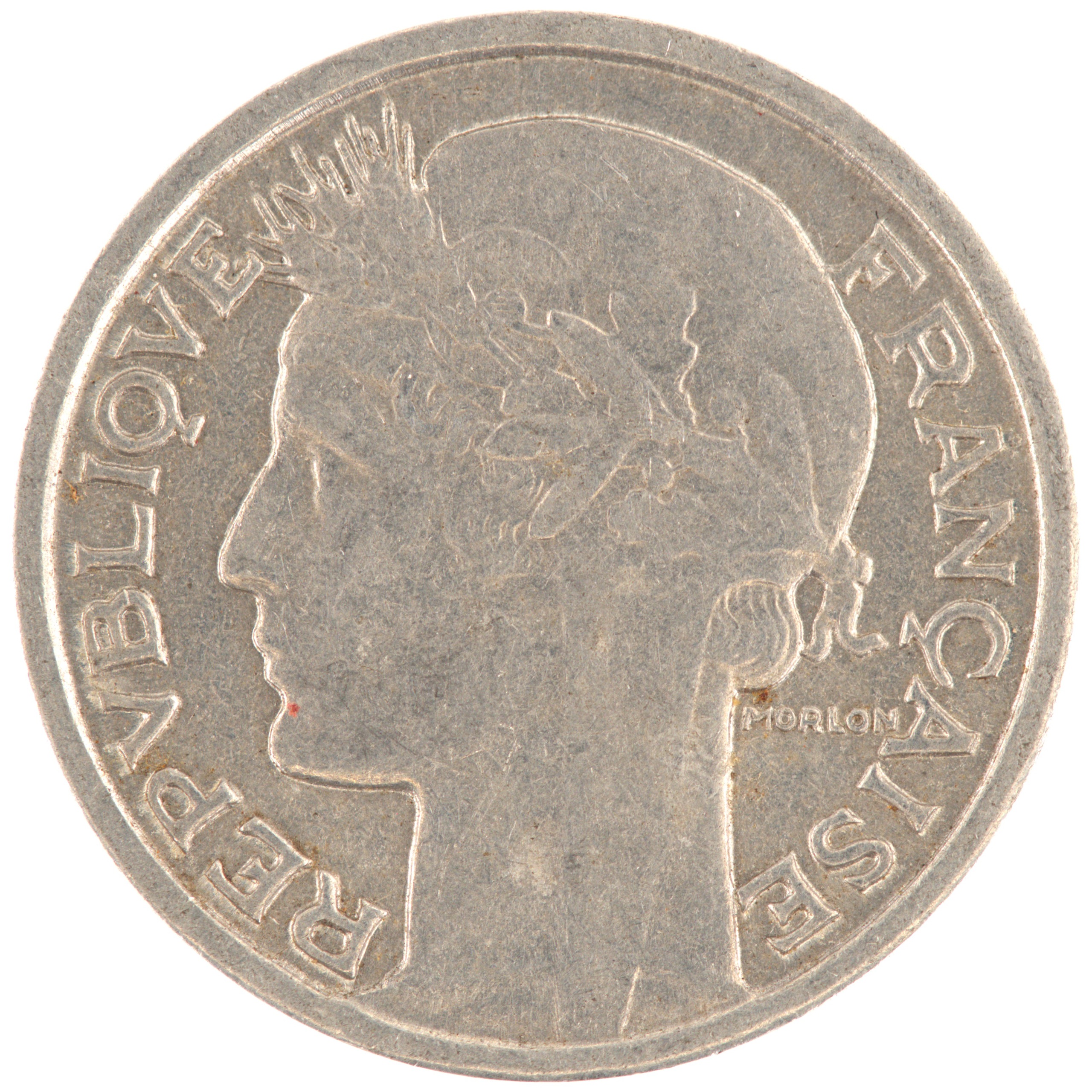 France - Pièce 50 Centimes 1947 aluminium - Morlon, légère – Image 2