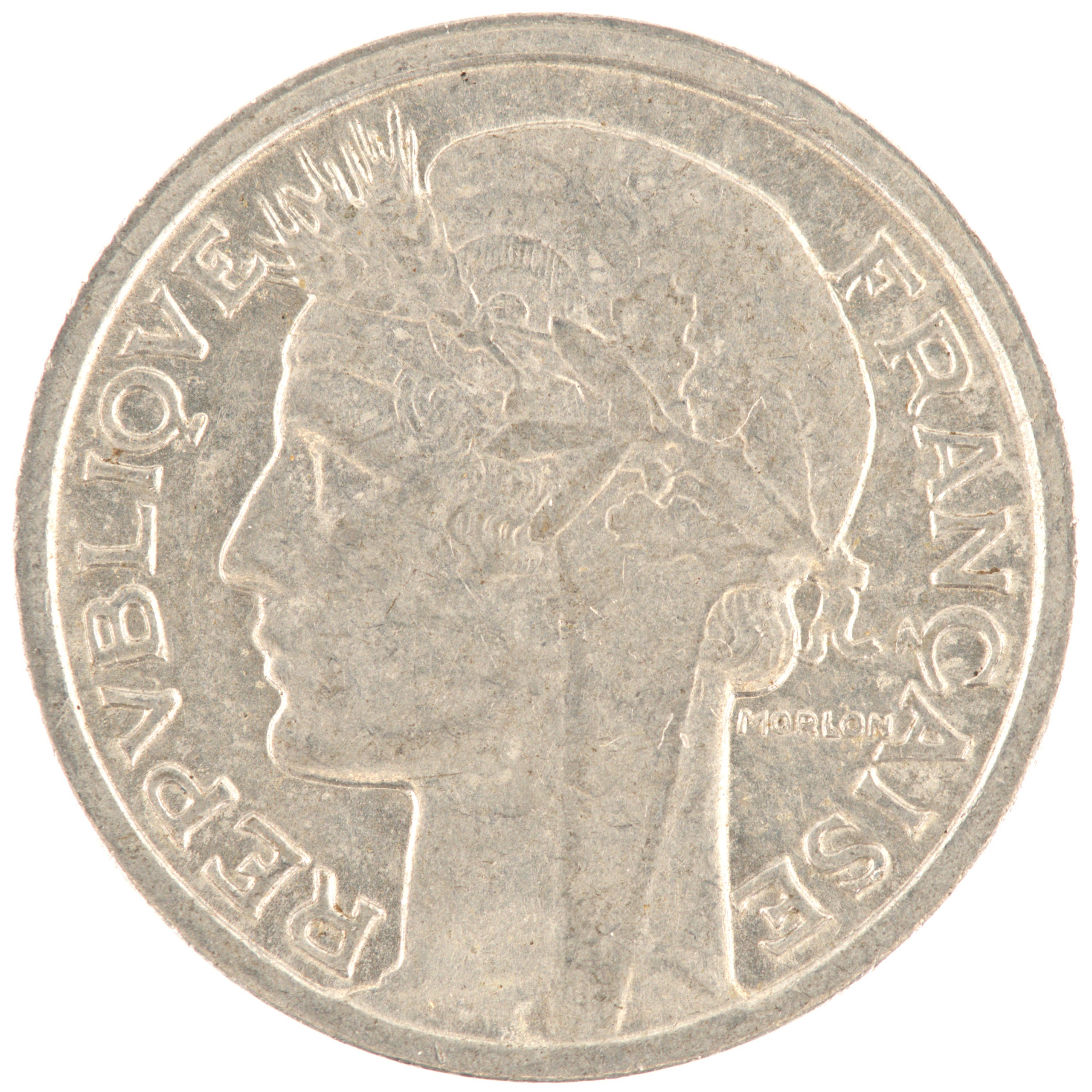 France - Pièce 50 Centimes 1947 aluminium - Morlon, légère – Image 2