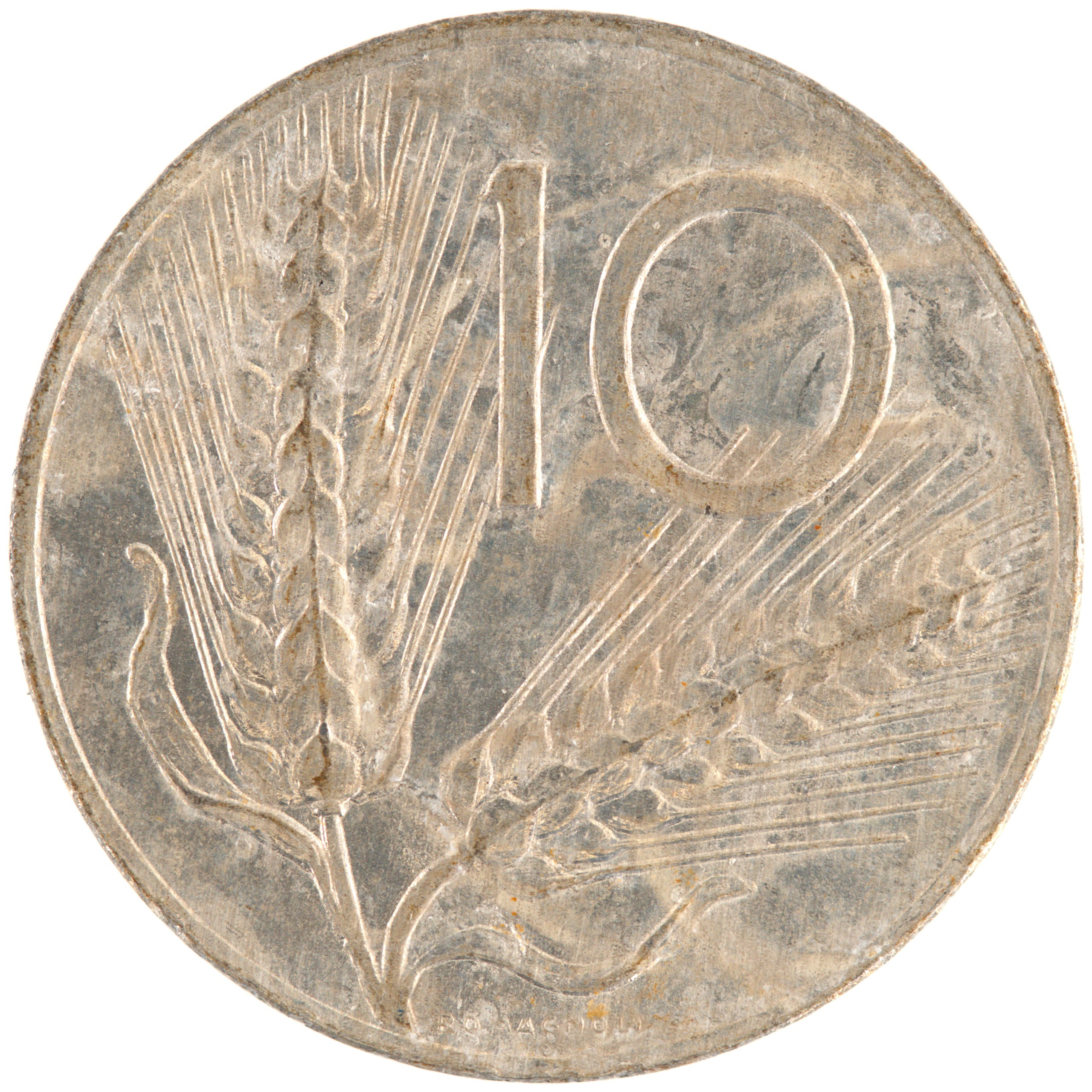 Italie - Pièce 10 Lire 1981 R italma - Araire / Epis de blé – Image 2