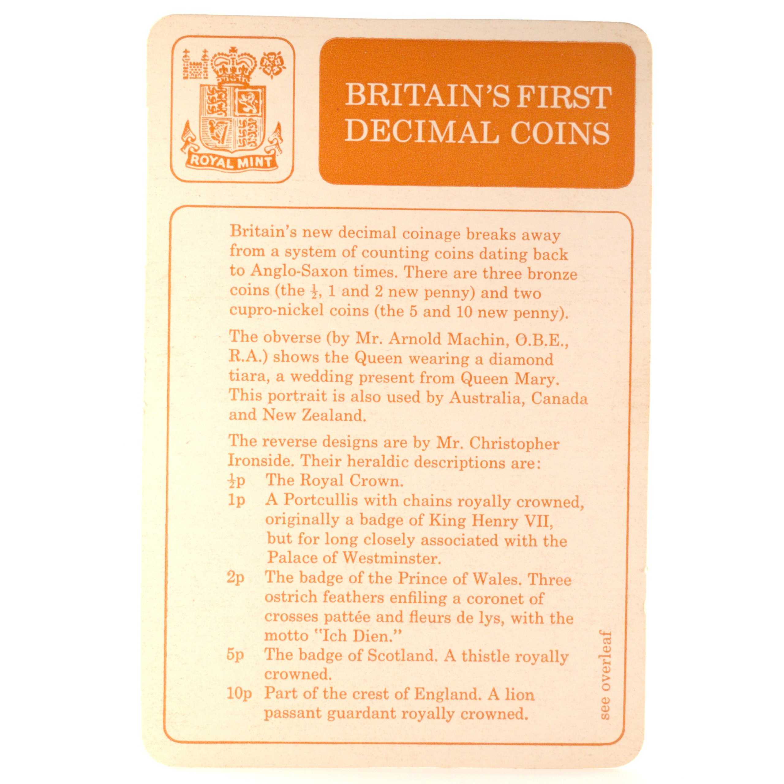 Royaume-Uni - Coffret New Pence 1968 et 1971 - Premières monnaies du système décimal – Image 5