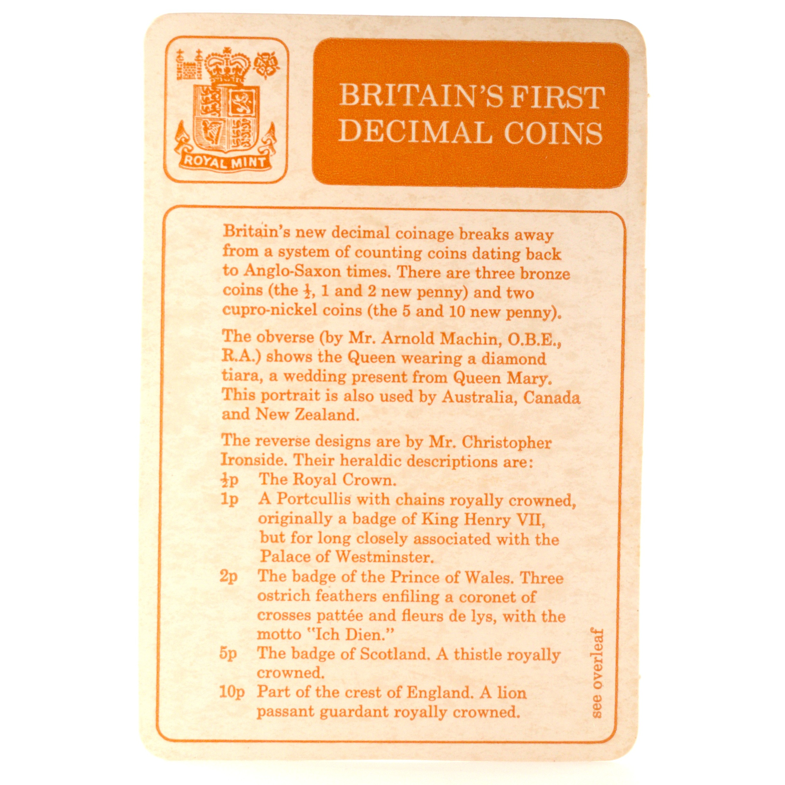Royaume-Uni - Coffret New Pence 1968 et 1971 - Premières monnaies du système décimal – Image 5