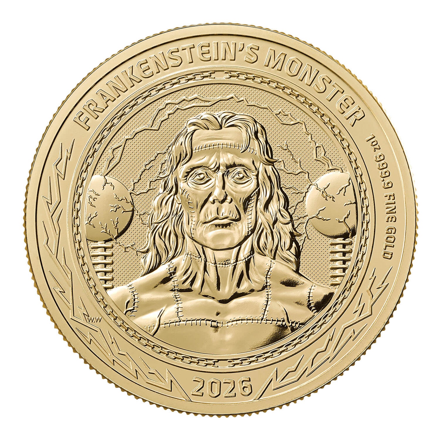 Royaume-Uni - Pièce 100 Pounds 2026 1 once or - Frankenstein