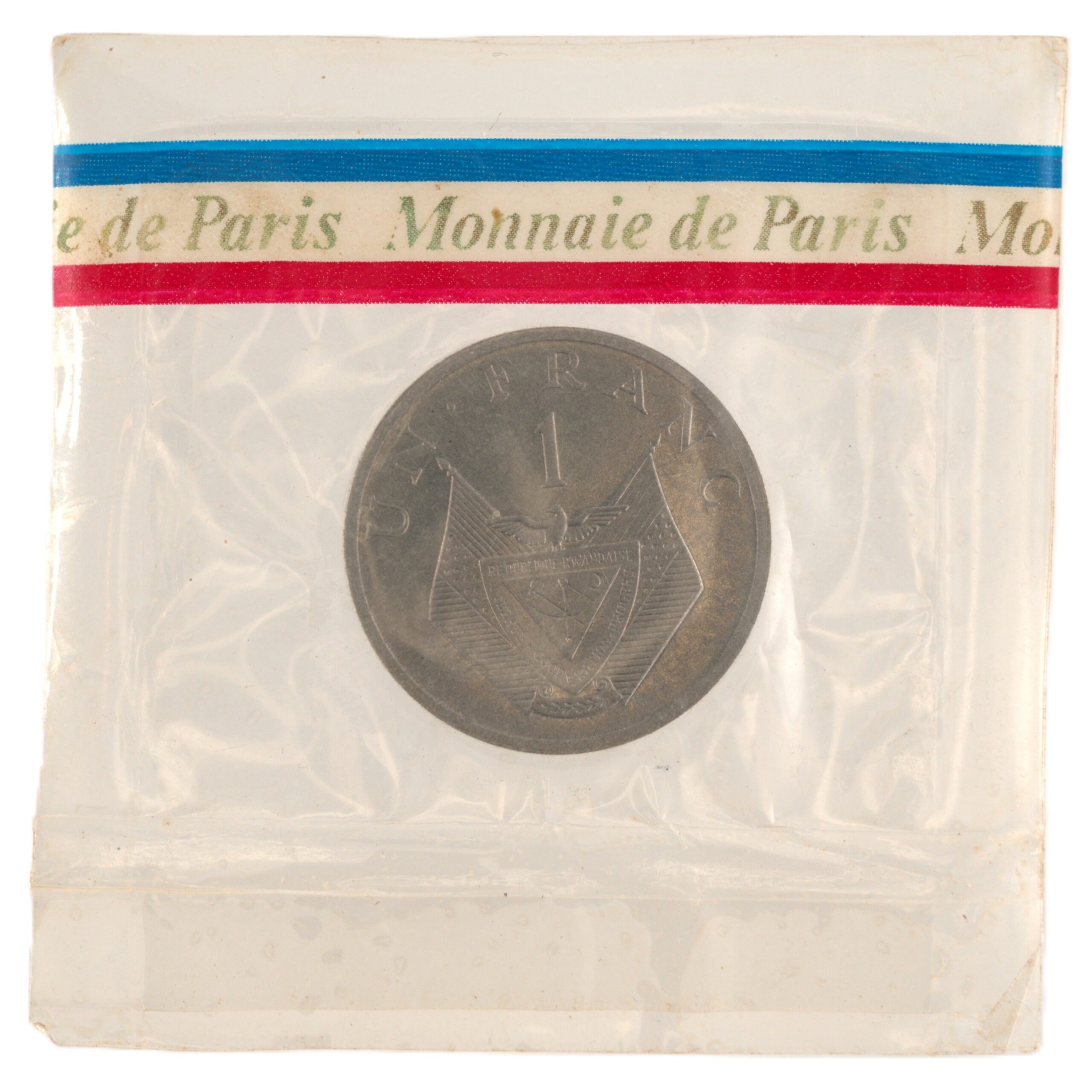 Rwanda - Pièce essai 1 Franc 1977 aluminium - Mil / Armoiries