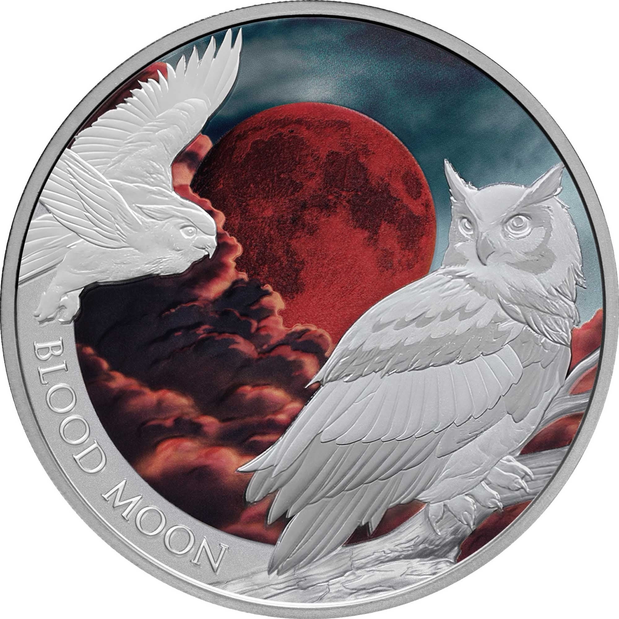 Tuvalu - Pièce 1 Dollar 2026 1 once argent BE - Lune de sang